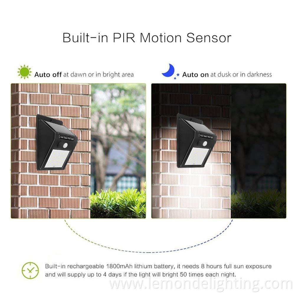 Solar Motion Sensor Wall Led Light